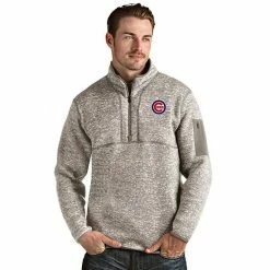 Best reviews of 🥰 Unbranded Men's Chicago Cubs 1/4 Zip Pullover Sweater 🔥