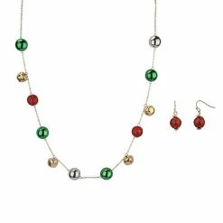 Coupon 👏 Unbranded Holiday Jingle Bell Nickel Free Necklace & Earring Set ✔️