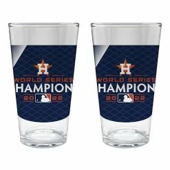 New ✨ Unbranded Houston Astros 2022 World Series Champions Pint Glass Set 💯