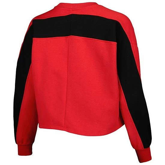 Best deal โ Unbranded ๐ฉ Women's Gameday Couture Scarlet Ohio State Buckeyes Back To Reality Colorblock Pullover Sweatshirt โค๏ธ - Image 4