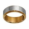 Promo 🥰 Unbranded Two Tone Stainless Steel "The Lord's Prayer" Spinner Band - Men ⭐