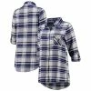 New 🥰 Unbranded 👩 Women's Concepts Sport Purple/Black Baltimore Ravens Accolade Flannel Long Sleeve Button-Up Nightshirt 😍