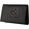 Promo 👍 Unbranded Men's Black Pittsburgh Steelers Hybrid Tri-Fold Wallet ✔️