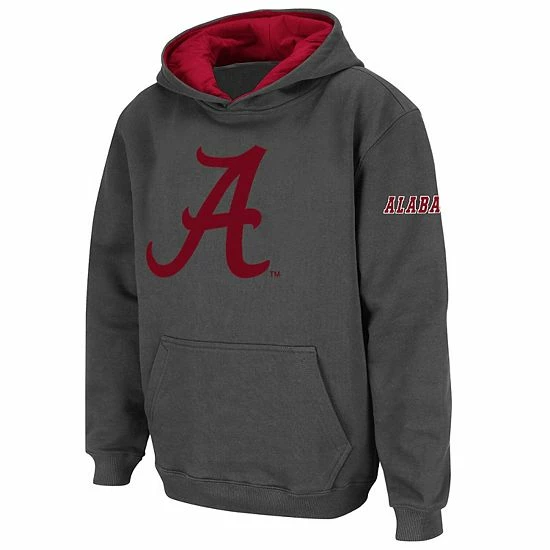 Buy 🛒 Unbranded Youth Stadium Athletic Charcoal Alabama Crimson Tide Big Logo Pullover Hoodie 🔔 - Image 2