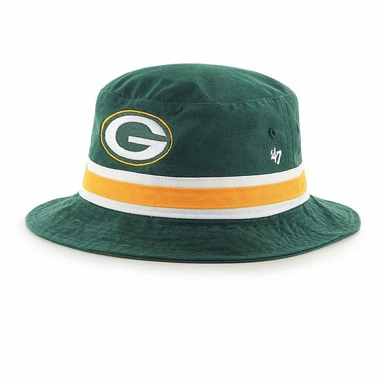 Cheap ✔️ Unbranded Men's '47 Green Green Bay Packers Striped Bucket Hat ⌛