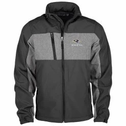 Discount 😍 Unbranded Men's Dunbrooke Black Baltimore Ravens Circle Zephyr Softshell Full-Zip Jacket 🎉