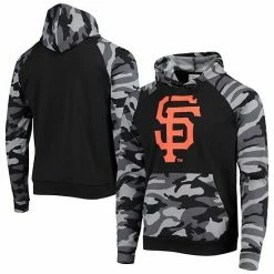 Wholesale 🎉 Unbranded Men's FOCO Black San Francisco Giants Camo Raglan Pullover Hoodie 🌟