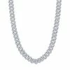 Deals 👍 Unbranded Men's Sterling Silver Cubic Zirconia Monaco Chain Necklace 🧨