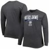 Deals ✨ Unbranded Men's Heather Charcoal Notre Dame Fighting Irish Big & Tall Two-Hit Raglan Long Sleeve T-Shirt 😀