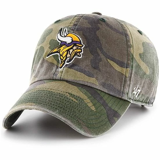 Flash Sale ๐ Unbranded Men's '47 Camo Minnesota Vikings Woodland Clean Up Adjustable Hat ๐ - Image 2