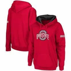 Top 10 🥰 Unbranded 👩 Women's Scarlet Ohio State Buckeyes Big Logo Pullover Hoodie 😀
