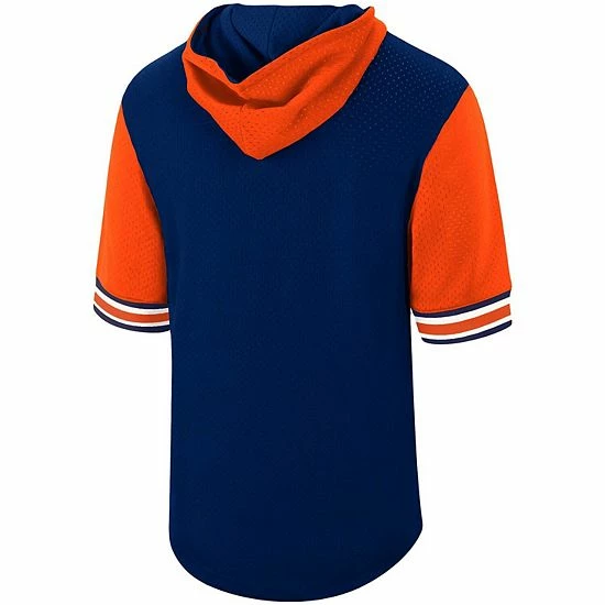 Cheapest ๐ Unbranded Men's Mitchell & Ness Navy Chicago Bears Buzzer Beater Mesh Short Sleeve Pullover Hoodie ๐ฏ - Image 3