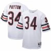 Discount 🎉 Unbranded Men's Mitchell & Ness Walter Payton White Chicago Bears Big & Tall 1985 Retired Player Replica Jersey 😍