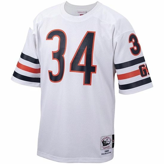 Discount 🎉 Unbranded Men's Mitchell & Ness Walter Payton White Chicago Bears Big & Tall 1985 Retired Player Replica Jersey 😍 - Image 3