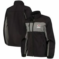 Hot Sale 🤩 Unbranded 👩 Women's Dunbrooke Black Kansas City Chiefs Zephyr Softshell Full-Zip Jacket 🛒