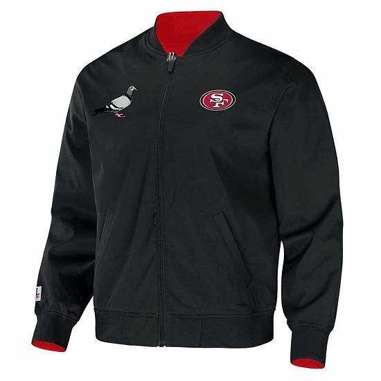 Wholesale 😉 Unbranded Men's NFL X Staple Red San Francisco 49ers Reversible Core Jacket 👍 - Image 5