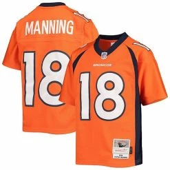Promo ❤️ Unbranded Youth Mitchell & Ness Peyton Manning Orange Denver Broncos 2015 Retired Player Legacy Jersey 🛒