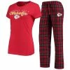 Coupon 🔔 Unbranded 👩 Women's Concepts Sport Red/Black Kansas City Chiefs Logo T-Shirt & Pants Set 🎉