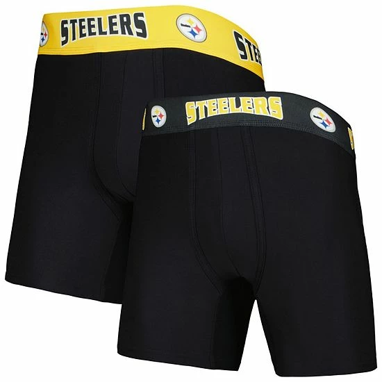Best Pirce ๐ Unbranded Men's Concepts Sport Black/Gold Pittsburgh Steelers 2-Pack Boxer Briefs Set ๐ฏ - Image 2
