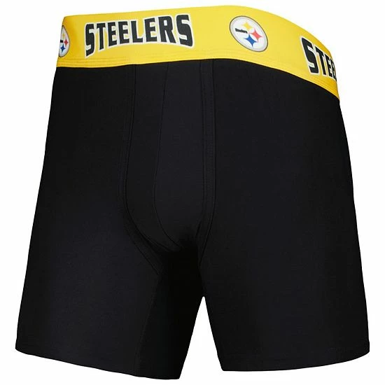 Best Pirce ๐ Unbranded Men's Concepts Sport Black/Gold Pittsburgh Steelers 2-Pack Boxer Briefs Set ๐ฏ - Image 3