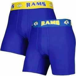 Cheap 🌟 Unbranded Men's Concepts Sport Royal/Gold Los Angeles Rams 2-Pack Boxer Briefs Set 😀