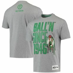 Budget 👍 Unbranded Men's BALL'N Heathered Gray Boston Celtics Since 1946 T-Shirt 🎁