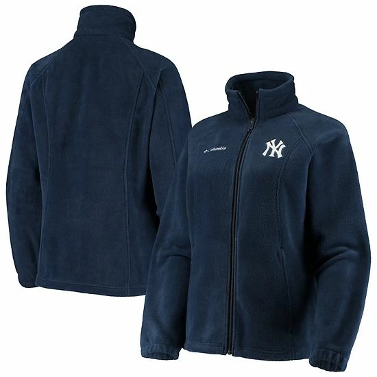 Deals 😉 Unbranded 👩 Women's Columbia Navy New York Yankees Benton Springs Fleece Full-Zip Jacket ⭐ - Image 2