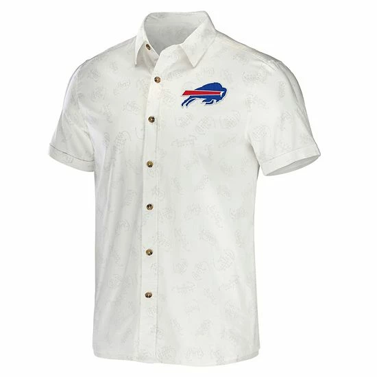 Best deal ๐ Unbranded Men's NFL X Darius Rucker Collection By Fanatics White Buffalo Bills Woven Button-Up T-Shirt ๐งจ - Image 3