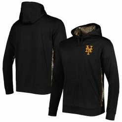 Wholesale 👍 Unbranded Men's Dunbrooke Black/Camo New York Mets Ranger Pullover Hoodie 👏