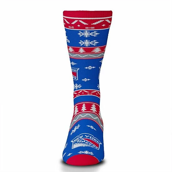 Cheap 🥰 Unbranded For Bare Feet New York Rangers Holiday Pattern Crew 🧦 Socks 🤩 - Image 3