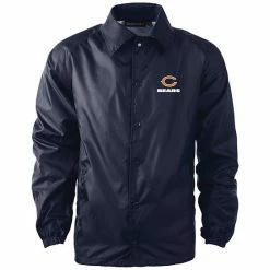 Brand new 👏 Unbranded Men's Navy Chicago Bears Coaches Classic Raglan Full-Snap Windbreaker Jacket 🛒