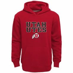Outlet 😀 Unbranded Boys 8-20 Utah Utes Team Slogan Fleece Hoodie 🧨
