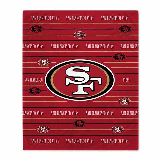Buy ๐ฅฐ Unbranded San Francisco 49ers 60'' X 80'' Logo Stripe Flannel Fleece Blanket ๐คฉ