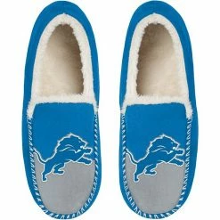 Best Pirce 🔔 Unbranded Men's FOCO Detroit Lions Colorblock Moccasin Slippers 🌟