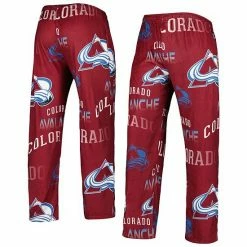 Promo ✨ Unbranded Men's Concepts Sport Burgundy Colorado Avalanche Windfall Allover Microfleece Pajama Pants 😍