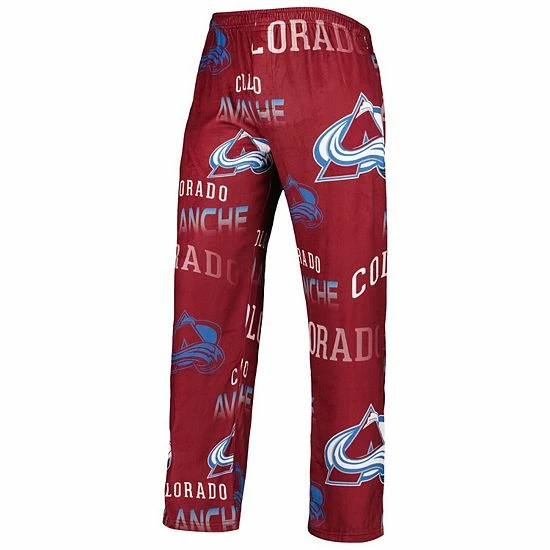 Promo ✨ Unbranded Men's Concepts Sport Burgundy Colorado Avalanche Windfall Allover Microfleece Pajama Pants 😍 - Image 3