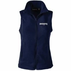 Promo ✨ Unbranded 👩 Women's New England Patriots Navy Houston Fleece Full-Zip Vest 😍