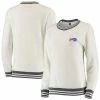 Deals 😍 Unbranded 👩 Women's Concepts Sport Cream/Charcoal Buffalo Bills Granite Knit Pullover Sweatshirt 👏