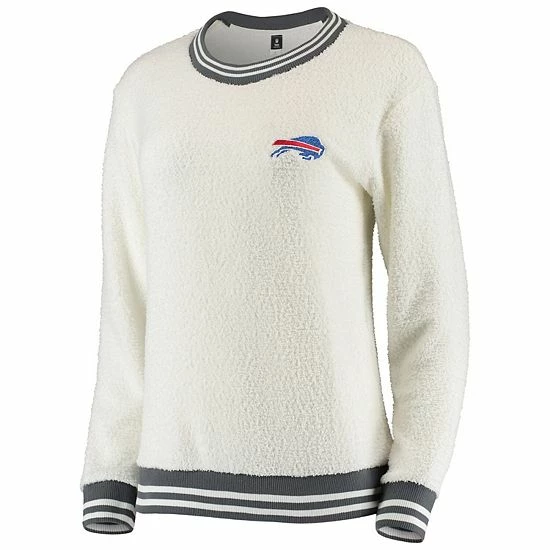 Deals ๐ Unbranded ๐ฉ Women's Concepts Sport Cream/Charcoal Buffalo Bills Granite Knit Pullover Sweatshirt ๐ - Image 3