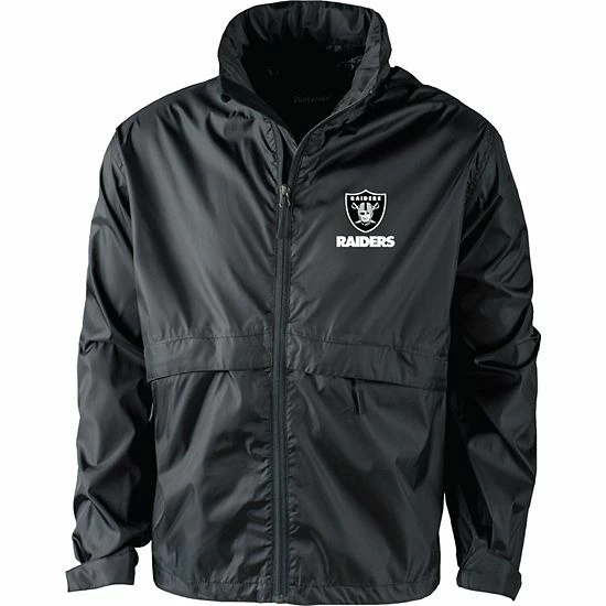 Wholesale 🧨 Unbranded Men's Dunbrooke Black Las Vegas Raiders Circle Sportsman Waterproof Packable Full-Zip Jacket 🥰