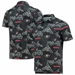 New 💯 Unbranded Men's Reyn Spooner Black Georgia Bulldogs Performance Polo 👏