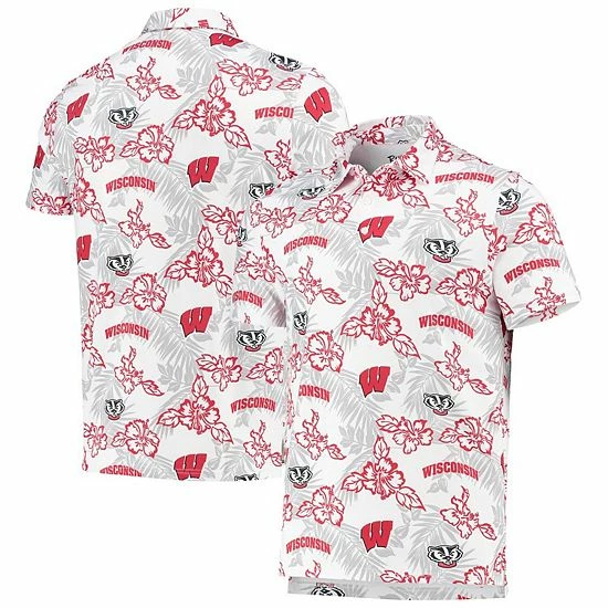 Coupon ✨ Unbranded Men's Reyn Spooner White Wisconsin Badgers Performance Polo 😉