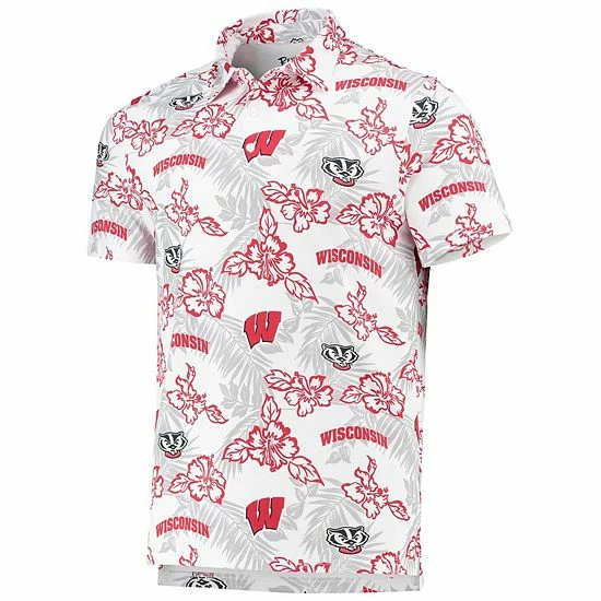 Coupon ✨ Unbranded Men's Reyn Spooner White Wisconsin Badgers Performance Polo 😉 - Image 2