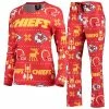 Outlet 😉 Unbranded 👩 Women's FOCO Red Kansas City Chiefs Ugly Pajamas Set 🛒