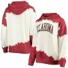 Cheapest 😀 Unbranded 👩 Women's Gameday Couture White/Crimson Oklahoma Sooners For The Fun Double Dip-Dyed Pullover Hoodie 😍
