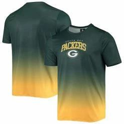 Wholesale ✔️ Unbranded Men's FOCO Green/Gold Green Bay Packers Gradient Rash Guard Swim 👚 Shirt 👍