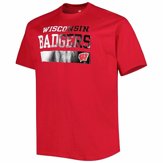 Best Sale ๐ Unbranded Men's Red Wisconsin Badgers Big & Tall Raglan T-Shirt ๐ฅฐ - Image 3