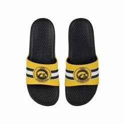 Hot Sale 😍 Unbranded FOCO Iowa Hawkeyes Stripe Raised Slide 🩴 Sandals ✨