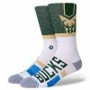 Budget ⭐ Unbranded Men's Stance Milwaukee Bucks Shortcut 2 Crew 🧦 Socks 🧨