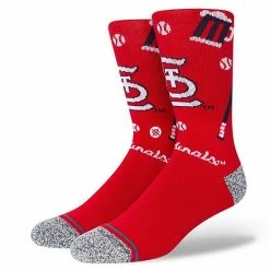 Budget 🛒 Unbranded Men's Stance St. Louis Cardinals Landmark Crew 🧦 Socks 😍